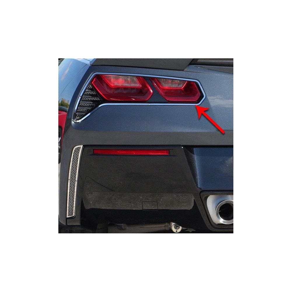 2014-2017 C7 Corvette Stingray - 2Pc Polished Tail Light Trim Ring