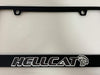 Hellcat License Plate Frame - Black with Mirrored Logo