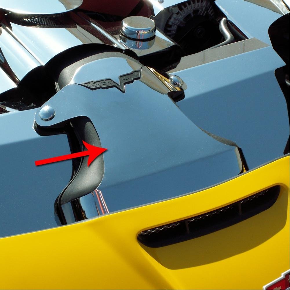 Corvette Air Tube Cover Polished Component - Polished Stainless Steel : 2006-2013 Z06 LS7 / GS LS3-SR1 Performance