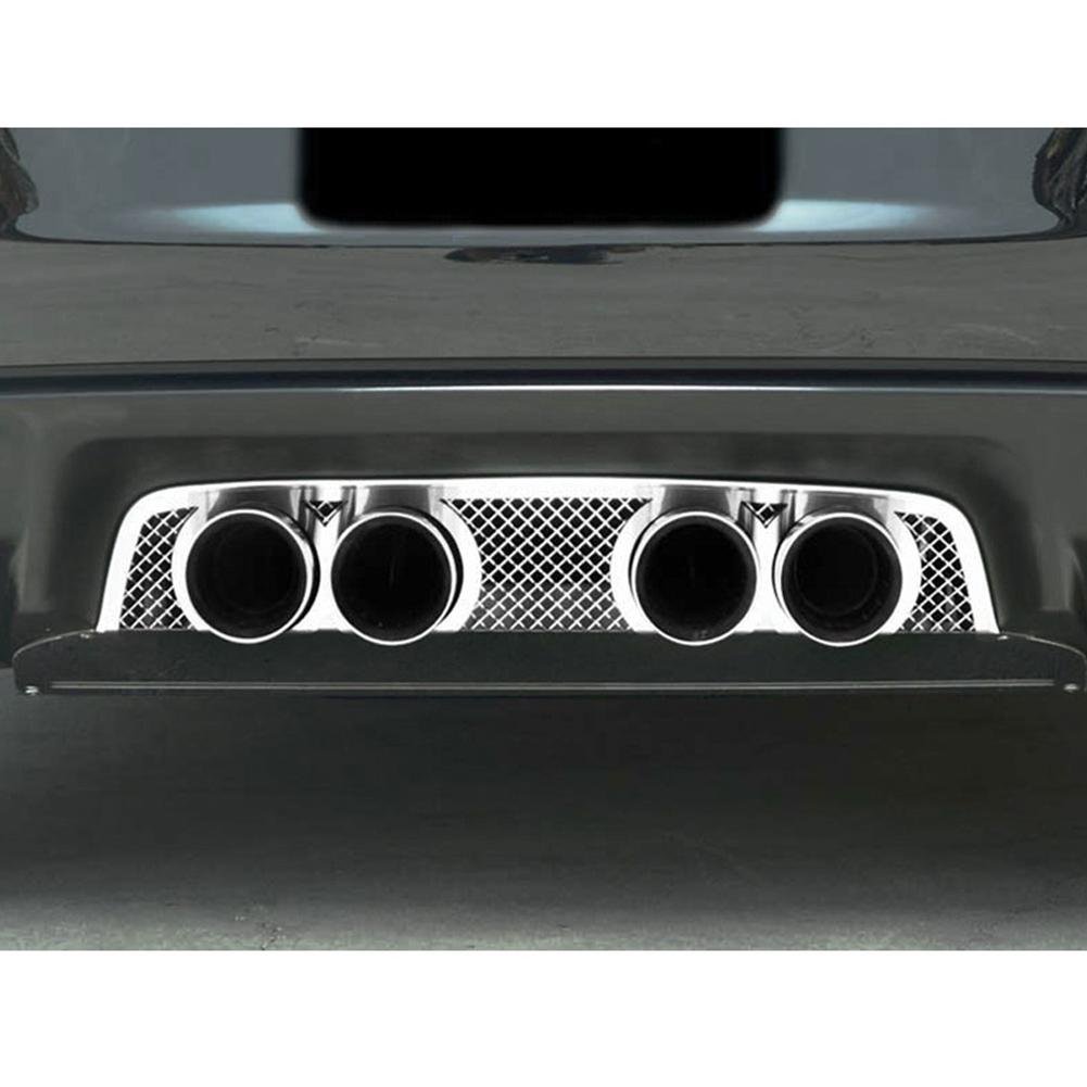 Corvette Exhaust Port Filler Panel - Laser Mesh Stainless Steel for Corsa 4.0" Dual Exhaust : 2005-2013 C6