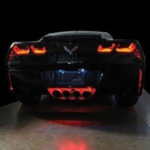 Corvette Rear Fascia/Exhaust LED Lighting Kit : C7 Stingray, Z51 (Orange / Super Bright)-SR1 Performance