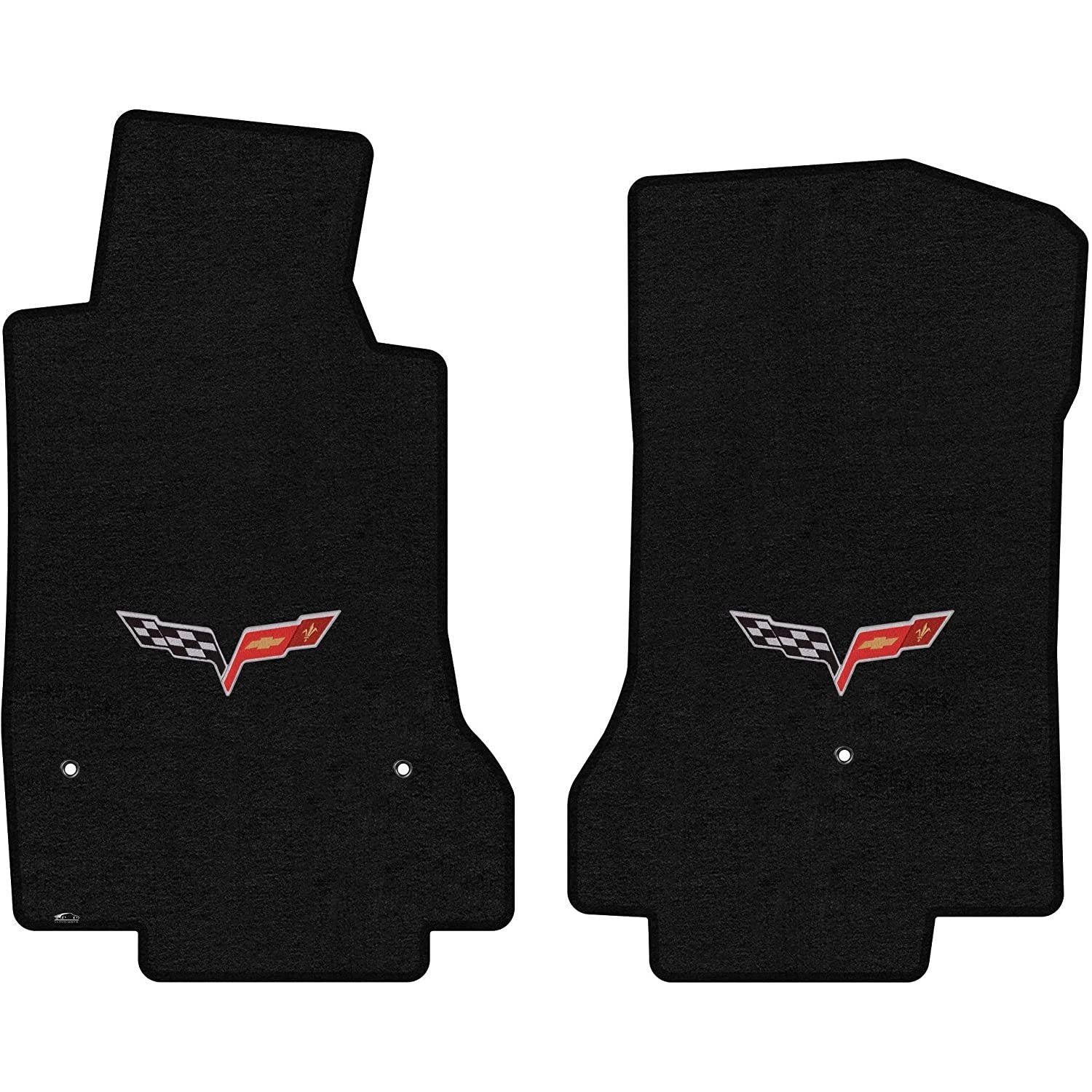 C6 Corvette Lloyd Mats Floor Mats - Black with Silver Logo - 2007.5-2013.5-SR1 Performance