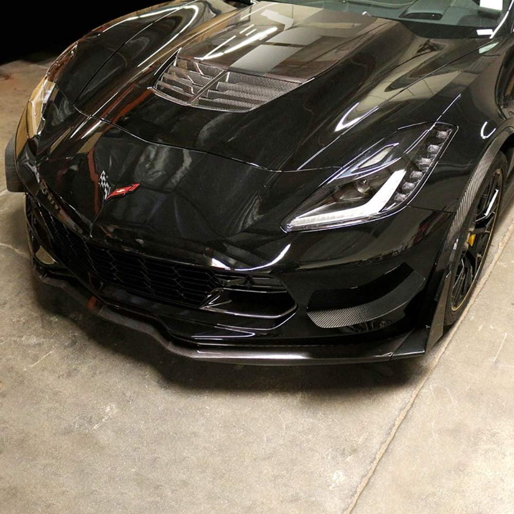 Corvette Front Bumper Race Canards - Carbon Fiber - APR Performance : C7 Stingray, Z51, Z06, Grand Sport-SR1 Performance