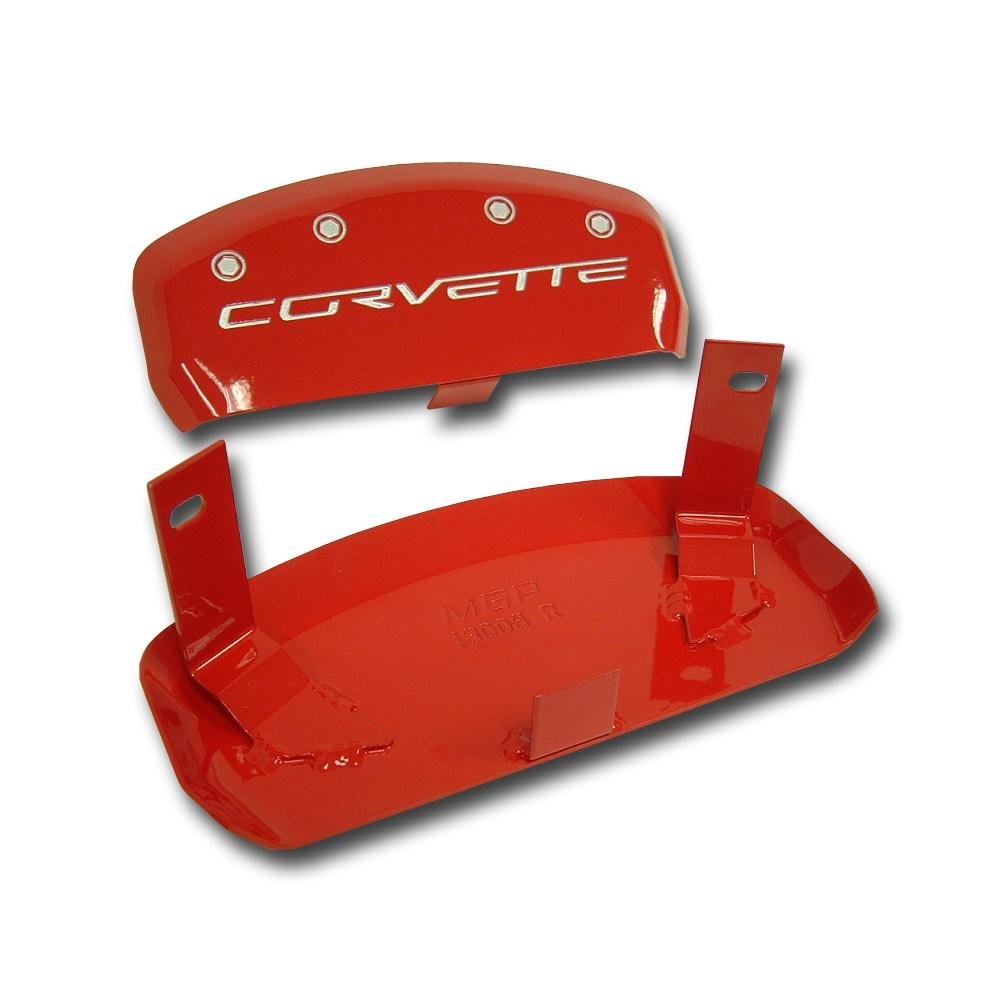 MGP Caliper Covers Chevrolet Corvette C6 2005 2006 2007 2008 2009 2010 2011 2012 (Licensed Logo) - Red