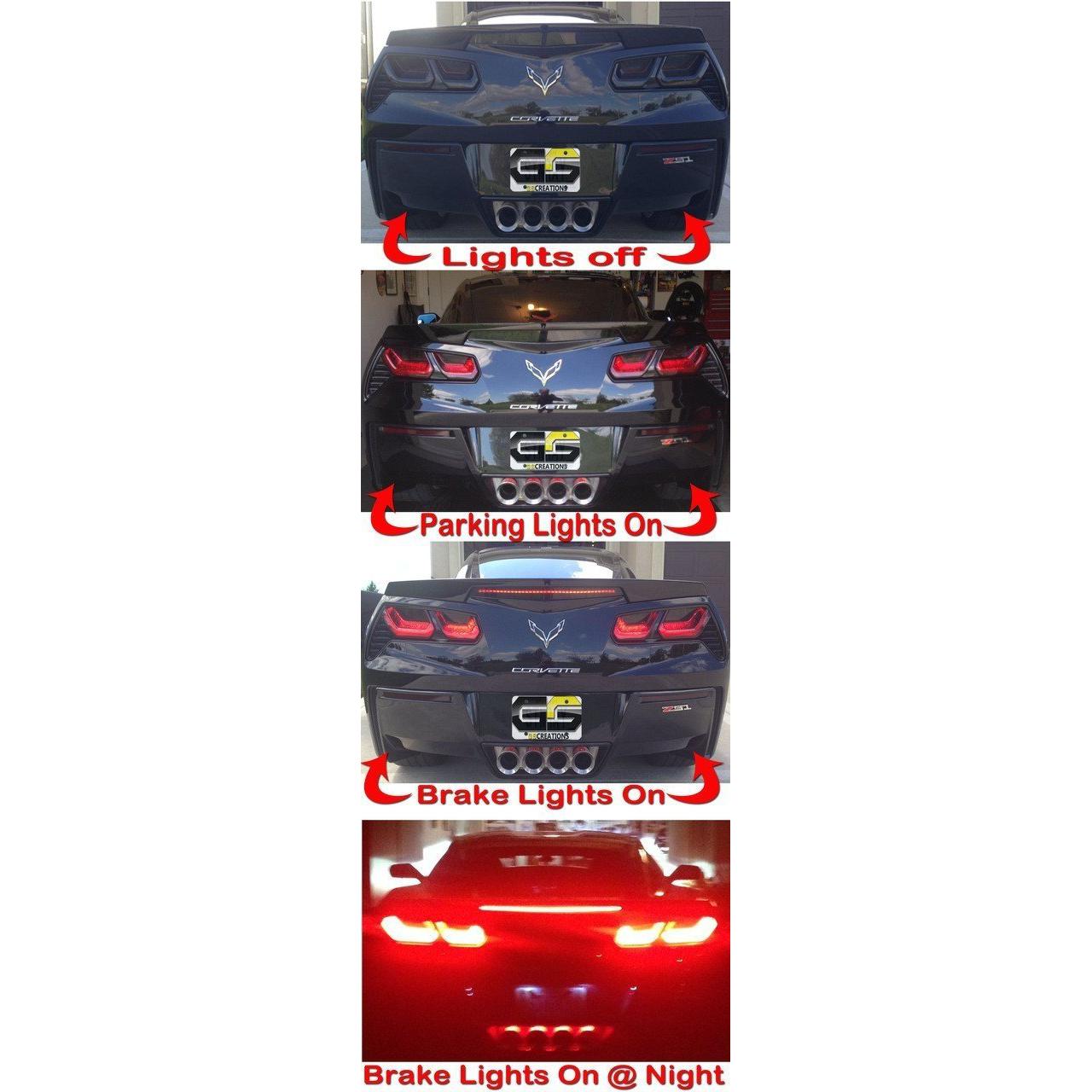 Corvette Blackout Kit - Molded Acrylic Rear Taillights : C7, Stingray, Z51, Z06, Grand Sport-SR1 Performance