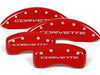 MGP Caliper Covers Chevrolet Corvette C6 2005 2006 2007 2008 2009 2010 2011 2012 (Licensed Logo) - Red