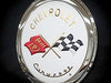 1963-1967 C2 Corvette Crossed Flags Stainless Steel Wall Hanging Sign - 22"