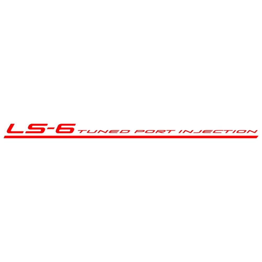 Corvette LS-6 Tuned Port Injection Decal - Red : 2001-2004 C5-SR1 Performance