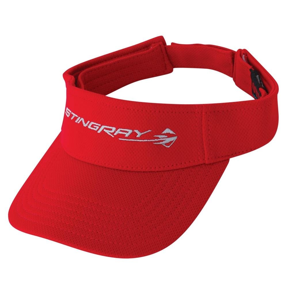 C7 Corvette Embroidered Stingray Visors: Adjustable Velcro Closure