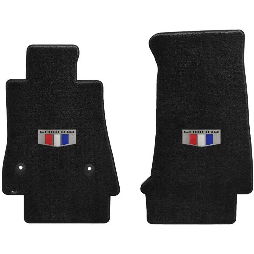 2016-2018 Camaro SIX Floor Mats Ebony 2 Pc Camaro Shield Logo-SR1 Performance