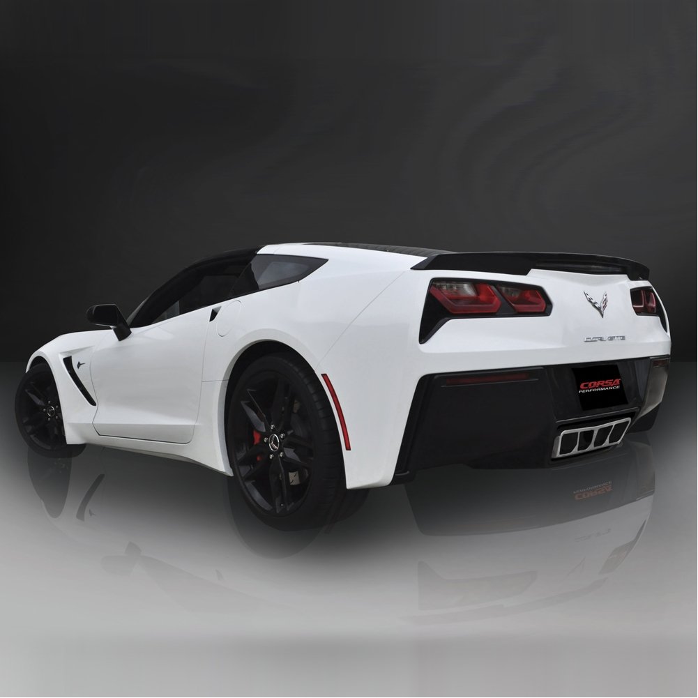 Corsa Corvette Exhaust System (14763): 2.75” Polished Poly Tip Corsa Xtreme Valve-Back Performance Exhaust For C7 Corvette Stingray