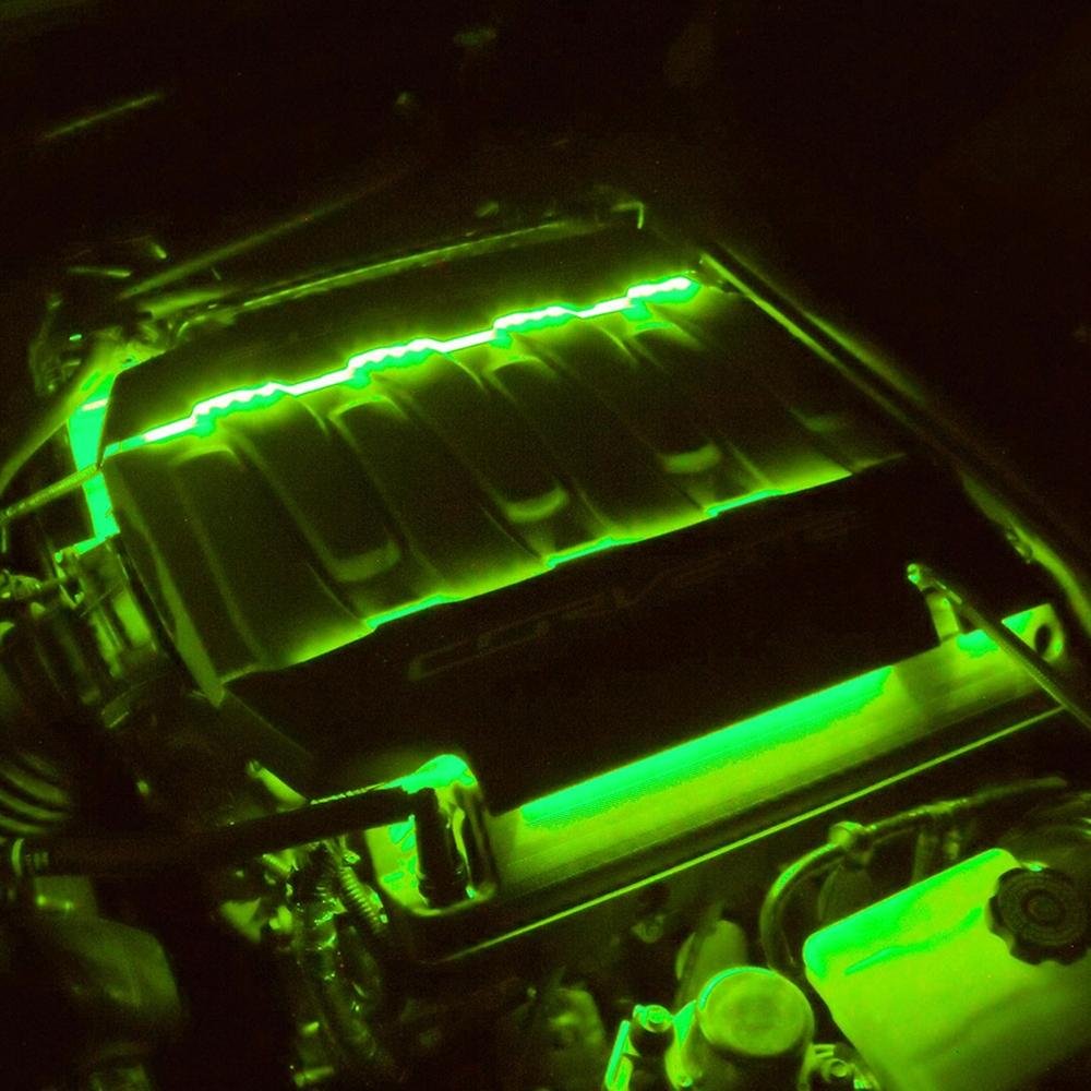 Corvette Fuel Rail Cover LEDs - Hood Switch Controlled : Stingray, Z51, Grand Sport-SR1 Performance