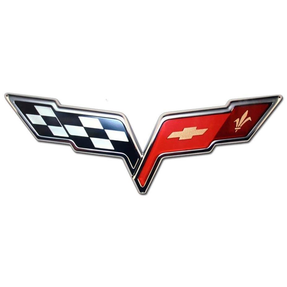 Corvette C6 Metal Wall Sign - 18" x 7"-SR1 Performance