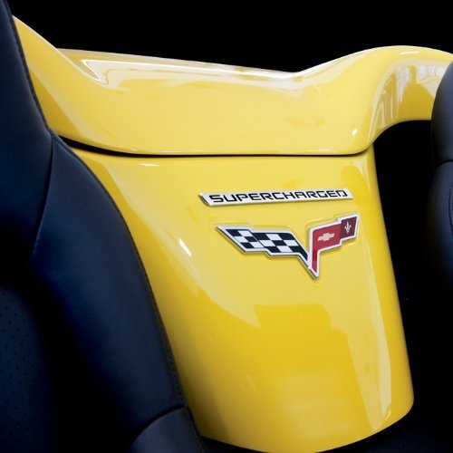 Billet Chrome Supercharged Badge - Black-SR1 Performance