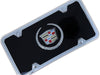 Cadillac License Plate Kit - Chrome Frame on Black Acrylic Plate