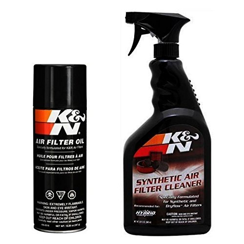 K&N Air Filter Large Size Service Kit Cleaner and Red Oil