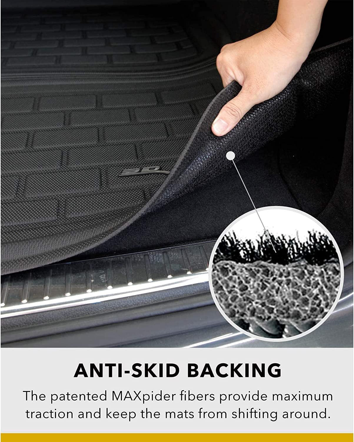 3D MAXpider Custom Fit All-Weather Cargo Liner for Select Mercedes-Benz GLC-Class Models - Kagu Rubber