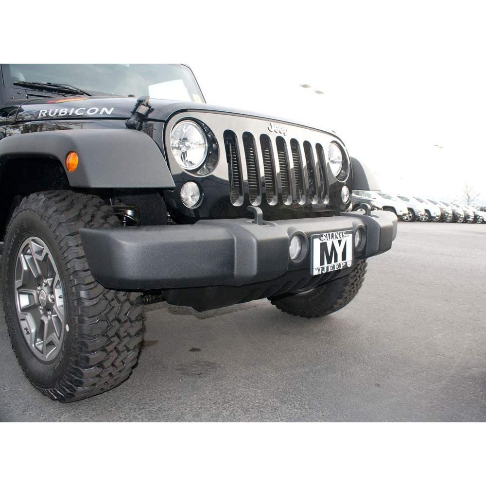 STO N SHO Front License Plate Bracket for 2008-2018 Jeep Wrangler JK with Plastic Bumper