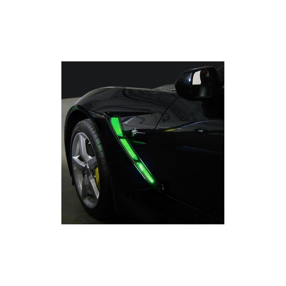 C7 Corvette - Side Cove & Hood Vent LED Lighting Kit with RGB Bluetooth : Stingray, Z51, Z06-SR1 Performance
