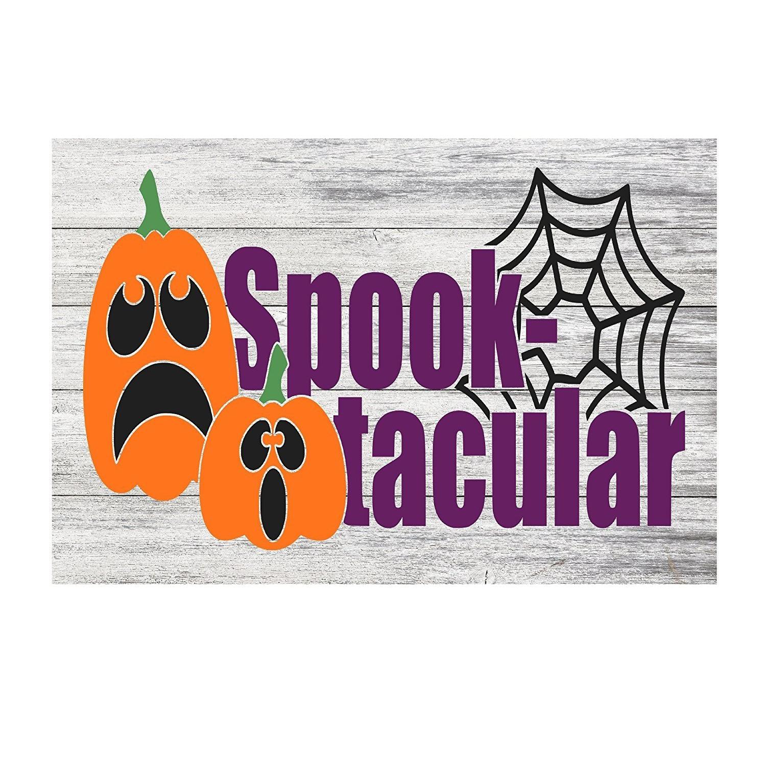 Halloween Spooktacular Rustic Metal Sign - 12" x 8"