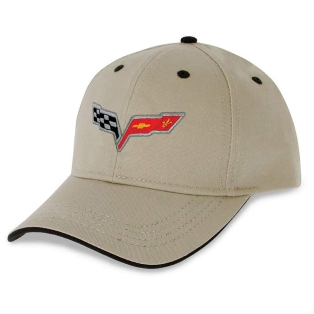 2005-2013 C6 Corvette Heritage Hat - Stone - Embroidered