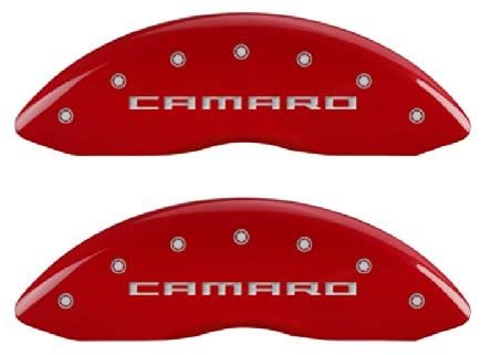 MGP Caliper Covers 14036SCS5RD Caliper Cover with Red Powder Coat Finish, (Set of 4)