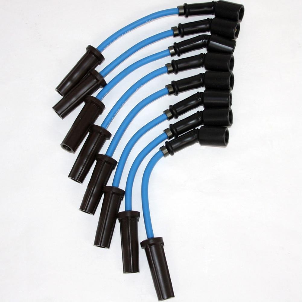 Corvette Spark Plug Wires (Set) - Granatelli Motorsports 8mm Blue : 1997-2004 LS1,LS6 & 2014 Stingray LT1-SR1 Performance
