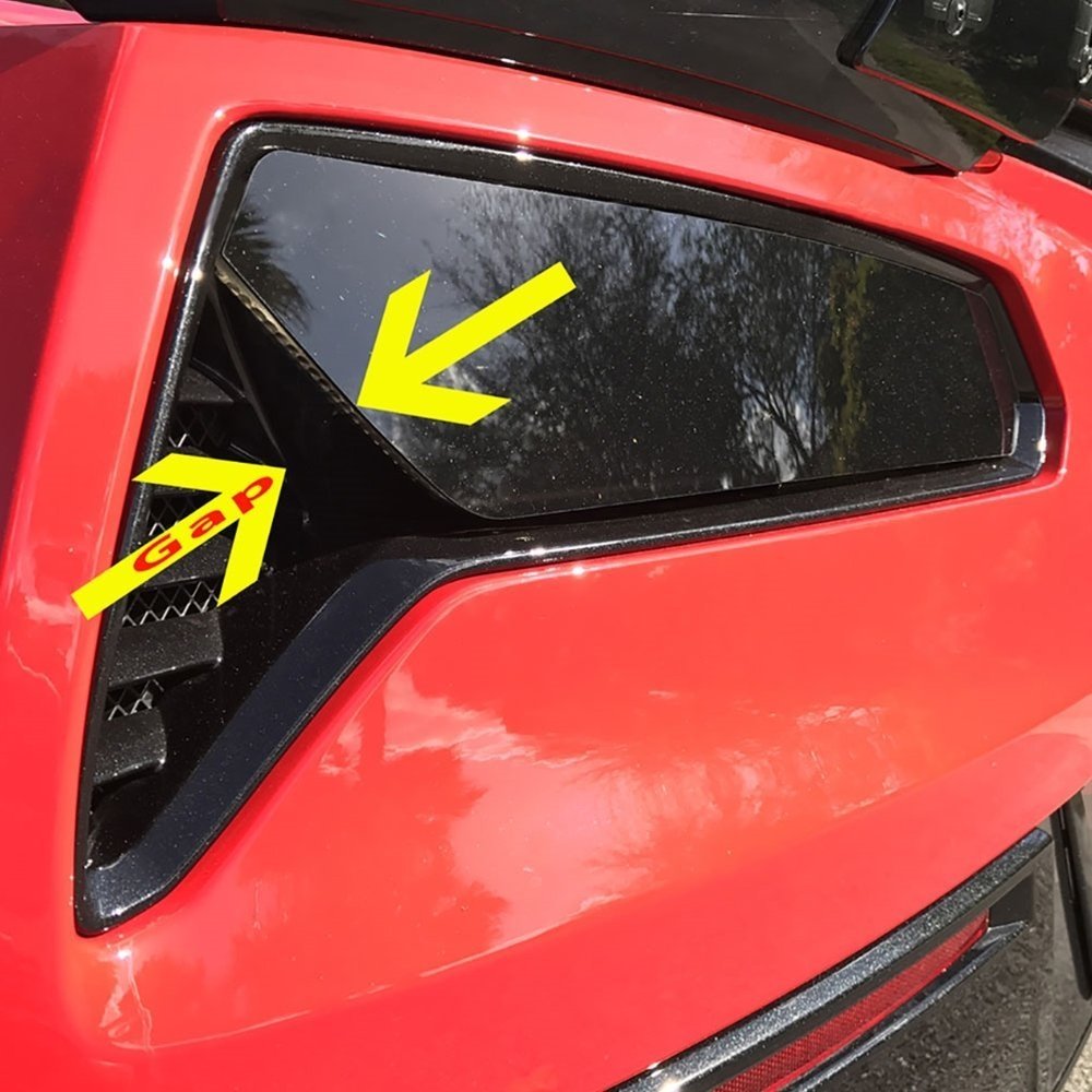 Corvette Flat Rear Tail Light Blackout Lens Kit - Smoked Acrylic - 2Pc. : C7 Stingray, Z51, Z06, Grand Sport-SR1 Performance