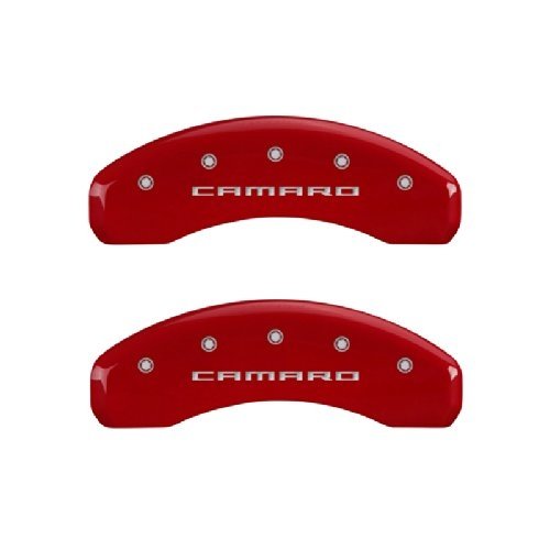XXXMGP Caliper Covers 14033SCA5RD 2010-2015 Chevrolet Camaro LT/LS Caliper Cover with Camaro Engraving and Red Powder Coat Finish, (Set of 4)-SR1 Performance