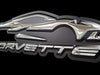 C8 Corvette Gesture Logo & Script Sign - Chrome : 34" x 10"