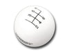 C5 Corvette Shift Knob - Hurst Logo with 6 Speed Pattern - White