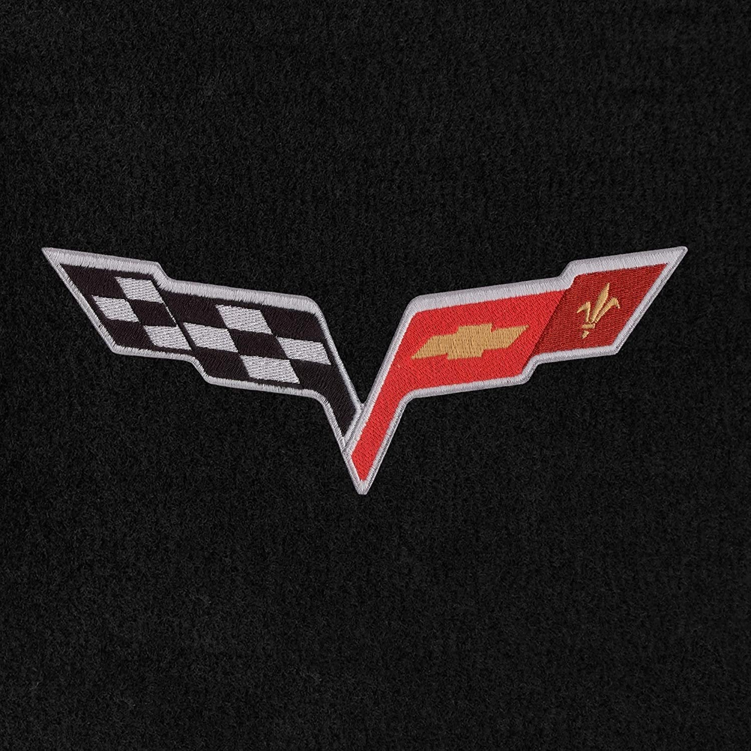 C6 Corvette Lloyd Mats Floor Mats - Black with Silver Logo - 2007.5-2013.5-SR1 Performance