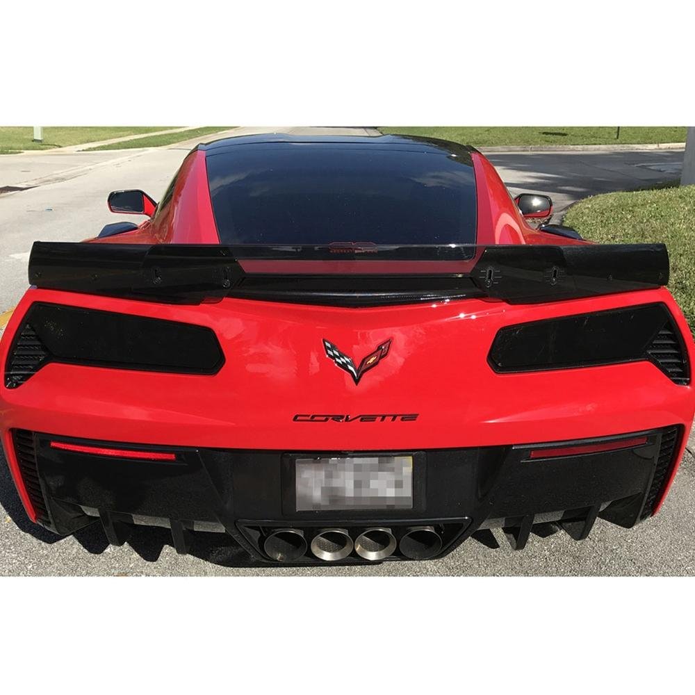 Corvette Flat Rear Tail Light Blackout Lens Kit - Smoked Acrylic - 2Pc. : C7 Stingray, Z51, Z06, Grand Sport-SR1 Performance