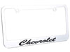Chevrolet License Plate Frame - Chrome with Black Script