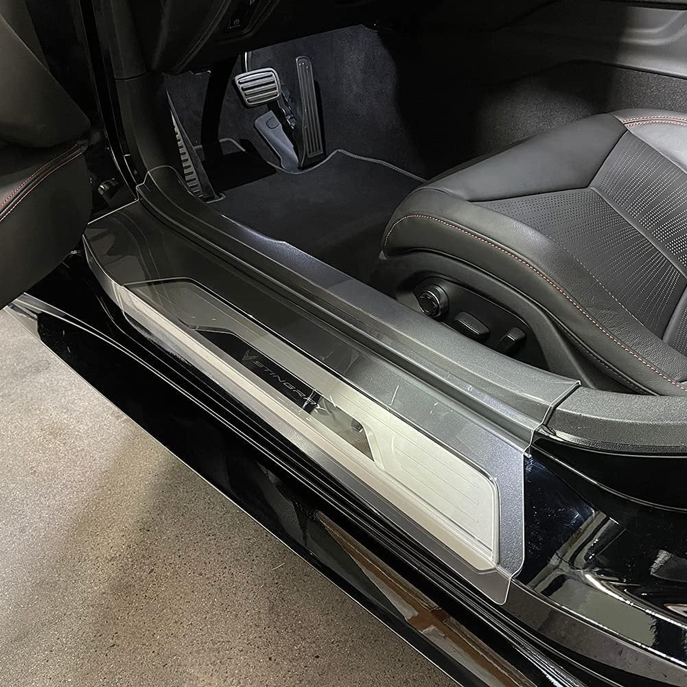 C8 Corvette Clear Door Sill Protectors-SR1 Performance