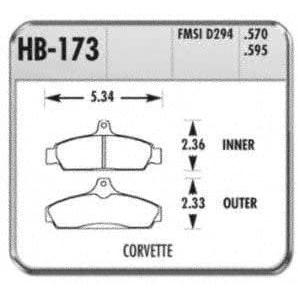 Hawk Performance HB173F.570 HPS Performance Ceramic Brake Pad-SR1 Performance