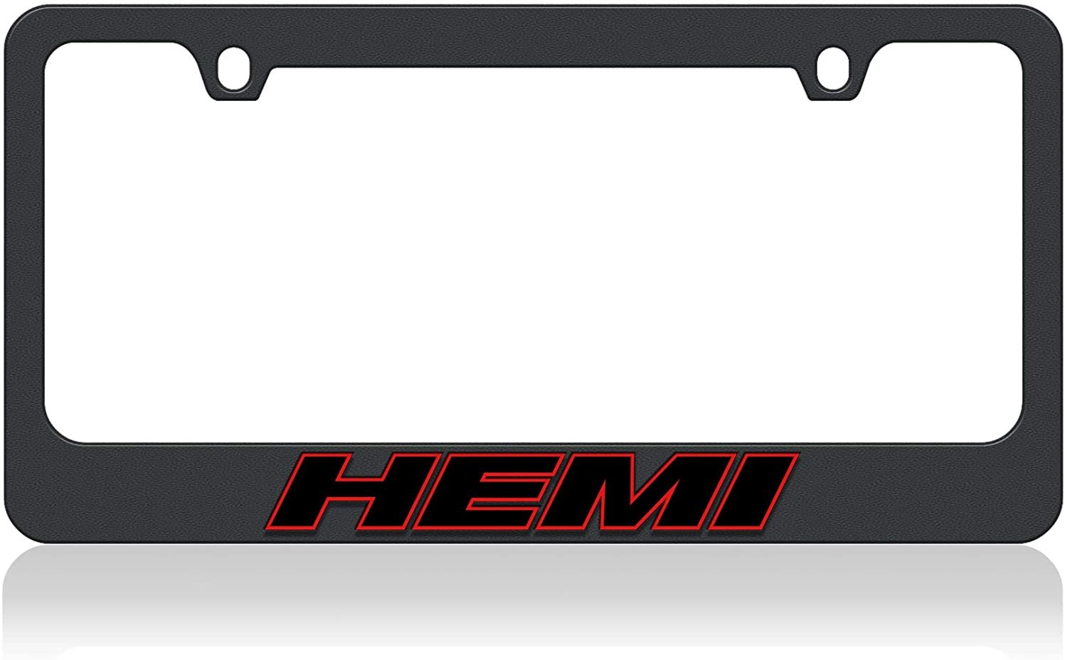 HEMI License Plate Frame - Black with Red