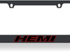 HEMI License Plate Frame - Black with Red