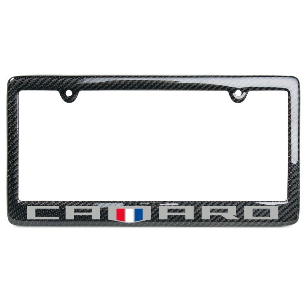 Camaro 6th Generation Carbon Fiber License Plate Frame (Badge Logo)