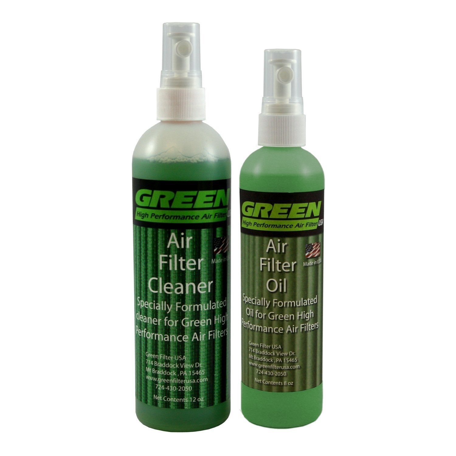 Green Filter 2000 Green High Performance Air Filter Recharge Oil and Cleaner Kit-SR1 Performance