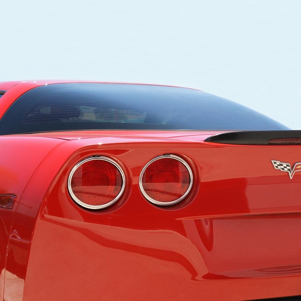 Corvette Rear Taillight Bezels - Billet Chrome : 2005-2013 C6,Z06,ZR1,Grand Sport