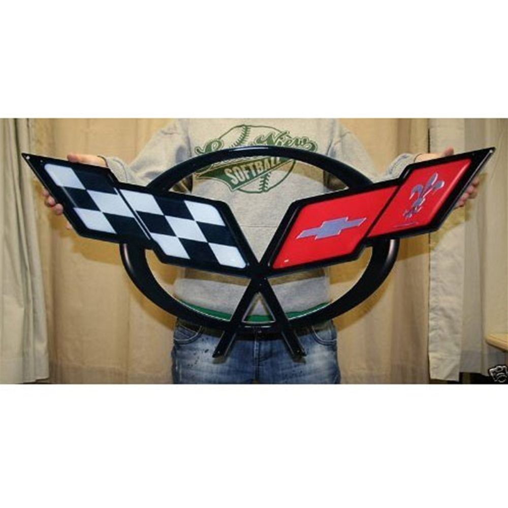 Corvette Metal Sign C5 COR13 32x15 by PhotoSTEEL-SR1 Performance
