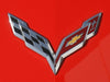 C7 Corvette Stingray GM Crossed Flags Rear Emblem : Chrome