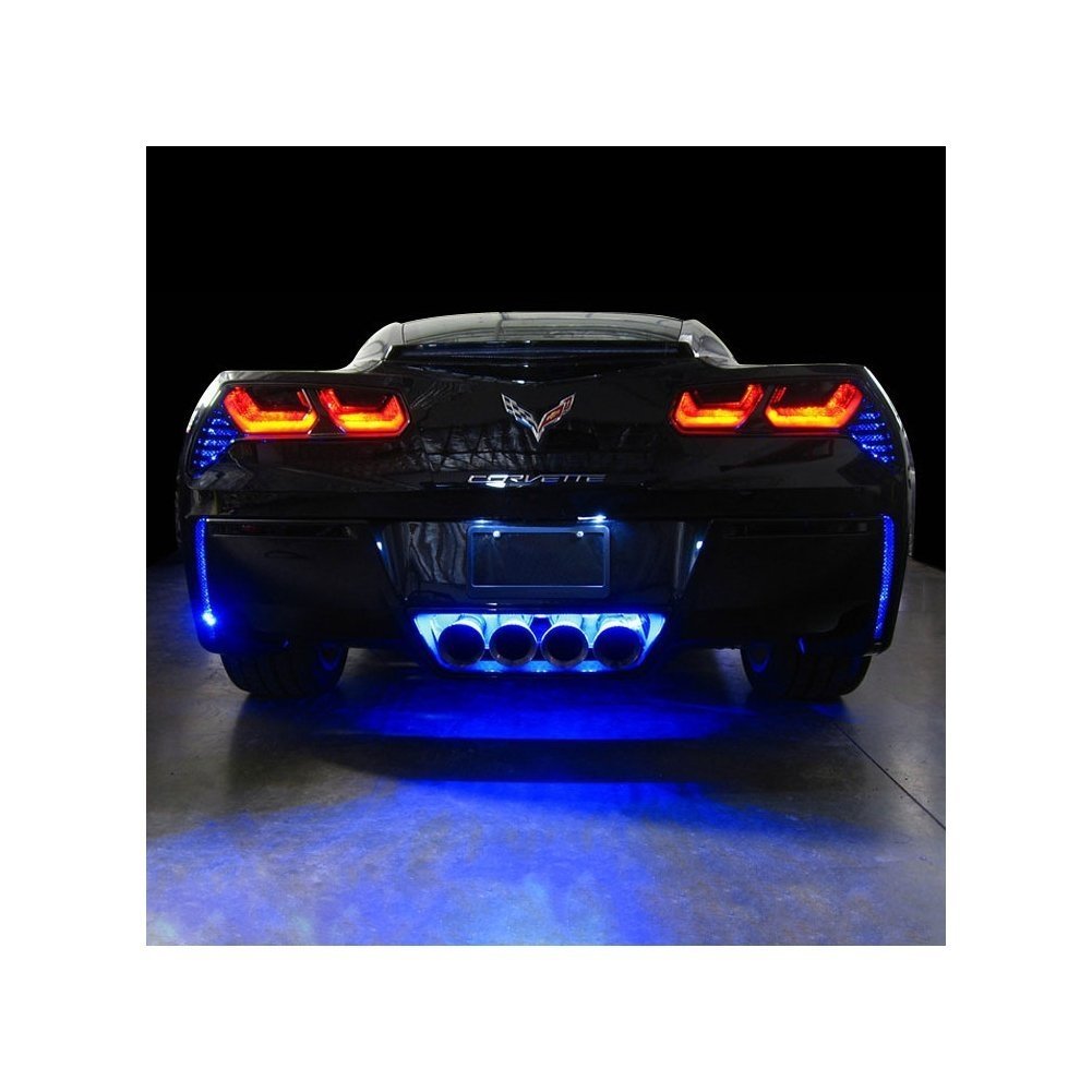 Corvette Rear Fascia/Exhaust LED Lighting Kit : C7 Stingray, Z51 (Orange / Super Bright)-SR1 Performance