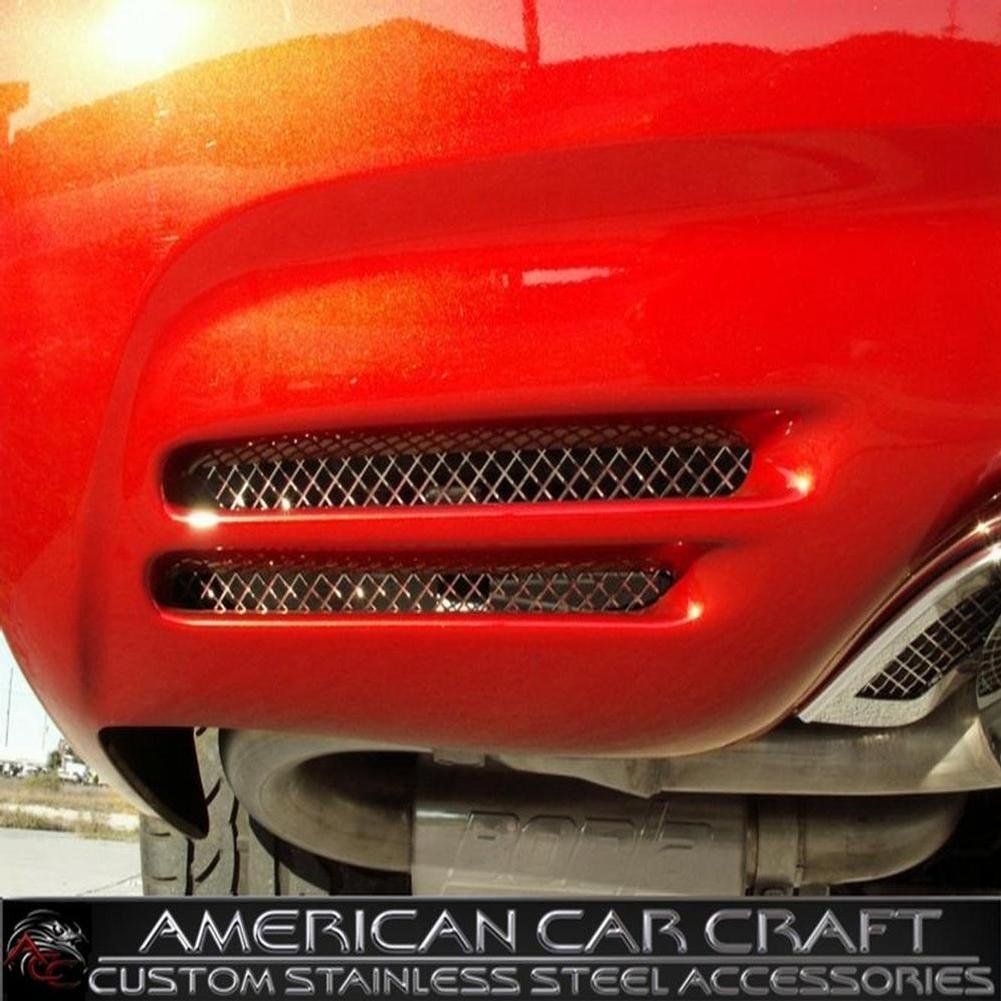 Corvette Rear Bumper Grilles - Laser Mesh Stainless Steel : 1997-2004 C5 & Z06-SR1 Performance