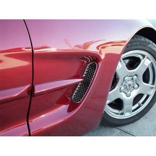 American Car Craft Chevrolet Corvette 1997 1998 1999 2000 2001 2002 2003 2004 Chrome Mesh Side Vent Grille Chrome Insert Trim Kit-SR1 Performance