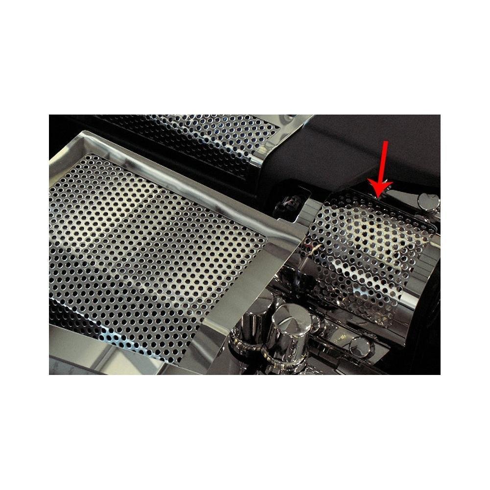 Corvette Alternator Cover - Perforated Stainless Steel : 2009-2013 ZR1-SR1 Performance