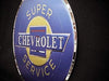 Chevrolet Super Service Stainless Steel Wall Hanging Sign - Blue/Chrome : 22"