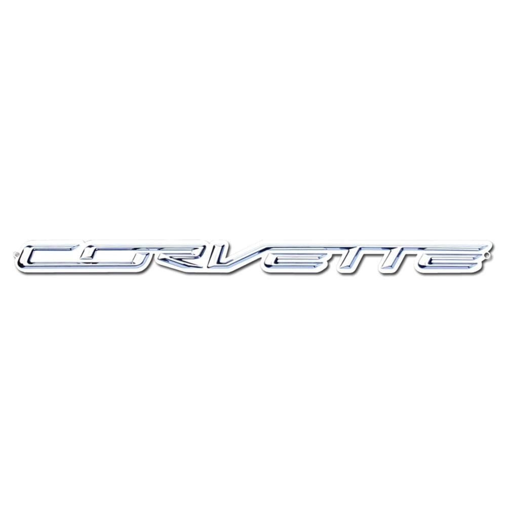 C7 Stingray "CORVETTE" Script Metal Sign Wall Emblem - 18" x 2"