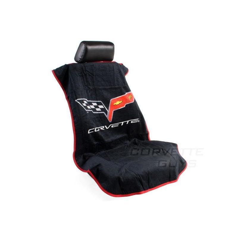 Corvette Seat Armor Protective Cover - Black Pair (05-13 C6, Grand Sport, Z06, ZR1)-SR1 Performance